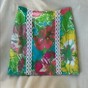 Lilly Pulitzer Vibrant Floral Mini Skirt